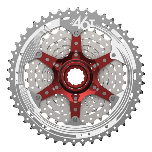 Load image into Gallery viewer, SunRace csmx3 10 speed cassette 11-42t. zilver metallic
