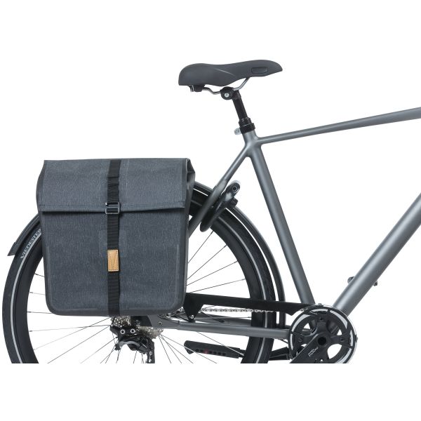Load image into Gallery viewer, Basil Urban Dry Dubbele Fietstas - Grijs, 50L
