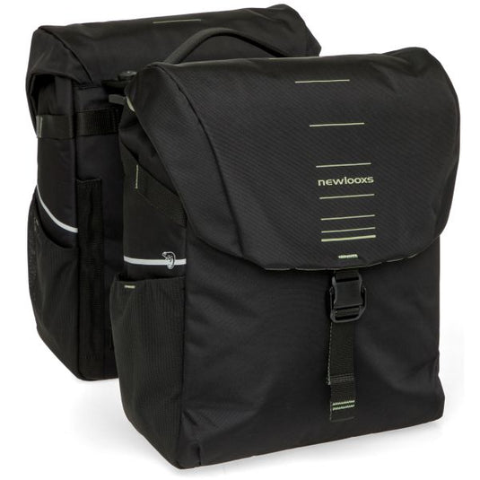 Newlooxs tas new looxs vigo dubbel | zwart groen | mik 2.0 | 40l