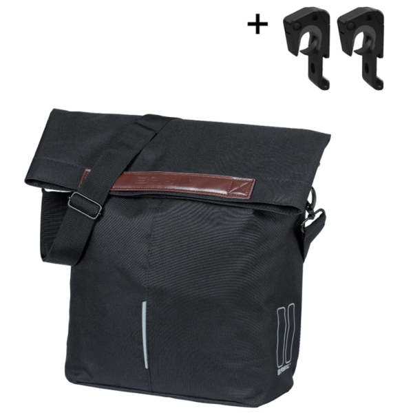 Load image into Gallery viewer, Basil fietsshopper city mik hooks 14-16l 13 x 29 x 31 cm - zwart
