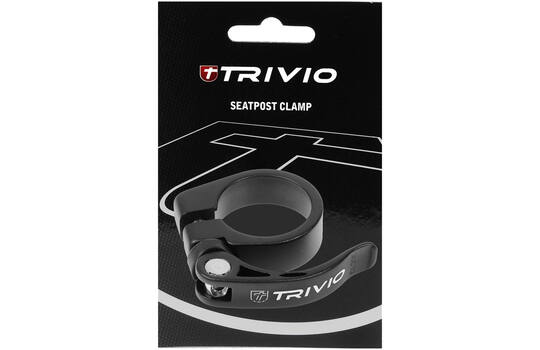 Load image into Gallery viewer, Trivio - zadelpenklem aluminium zwart 34.9mm quick release
