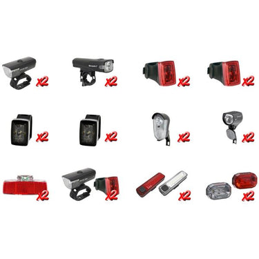 Smart introductiepakket fietsverlichting (2x 12 items)
