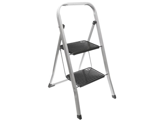 Excellent houseware keukentrap 2-tree zwart zilver