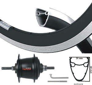 Kgs achterwiel 28 inch (622) ryde velg zwart nexus 8 rb zwart met remrand