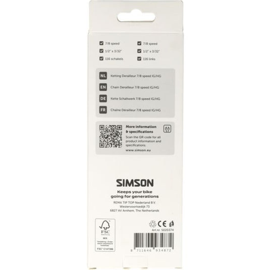 Simson ketting derailleur 7 8v hg