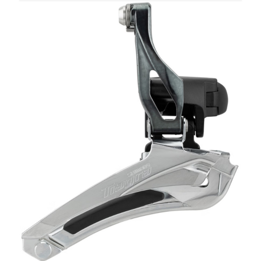 Shimano voorderailleur 2 x 10 speed tiagra fd-4700 ø28,6 - ø31,8 mm klem down-pull 61-66° - 46-53t - zwart zilver