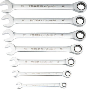 Proxxon microspeeder combination wrench set, 7 pieces, standard version