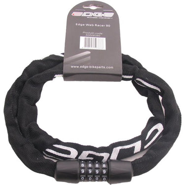 Kettingslot met code Edge Web Racer 90cm - zwart
