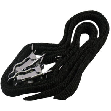 Edge toeclipsriempjes pedaalriempjes nylon - zwart