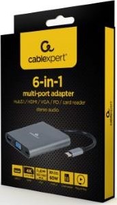 Load image into Gallery viewer, Enzo cablexpert usb-c 6-in-1 multi adapter usb-c dock 6-voudig - 9530506
