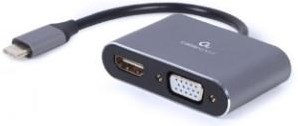 Afbeelding laden in galerijviewer, Enzo cablexpert usb-c naar hdmi + vga adapter kabel 15cm - 9530408
