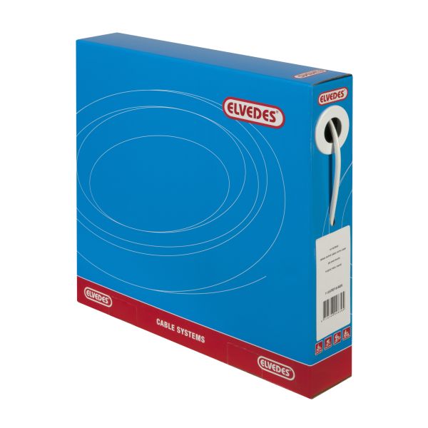 Load image into Gallery viewer, Elvedes Rem buitenkabel met voering ø5,0mm 30 meter wit (in een doos)
