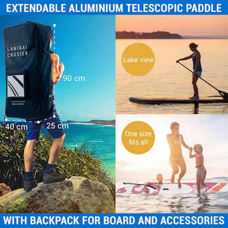 Load image into Gallery viewer, Abi capital sports sup board lanikai cruiser 10'8 blue stripes
