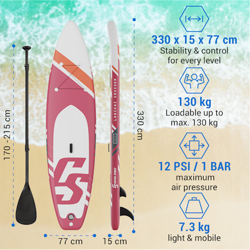 Load image into Gallery viewer, Ty capital sports sup board lanikai cruiser 10'8 rus red

