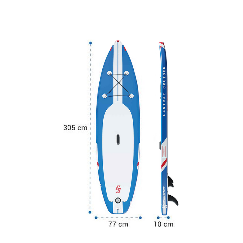 Load image into Gallery viewer, Abi capital sports sup board lanikai cruiser 9'8 blue stripes
