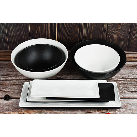 Cark serveerschaal ripple black 31x11cm