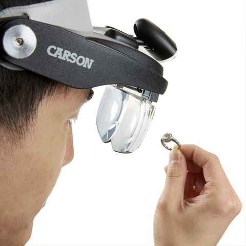 Load image into Gallery viewer, Carson hoofdloep pro series magnivisor deluxe met led en 4 lenzen

