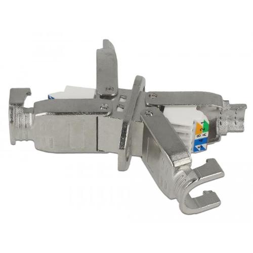 Load image into Gallery viewer, Delock koppeling voor netwerkkabel cat.6a stp (zilver)
