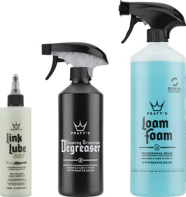 Peaty's wash degrease lubricate dry cleaning set