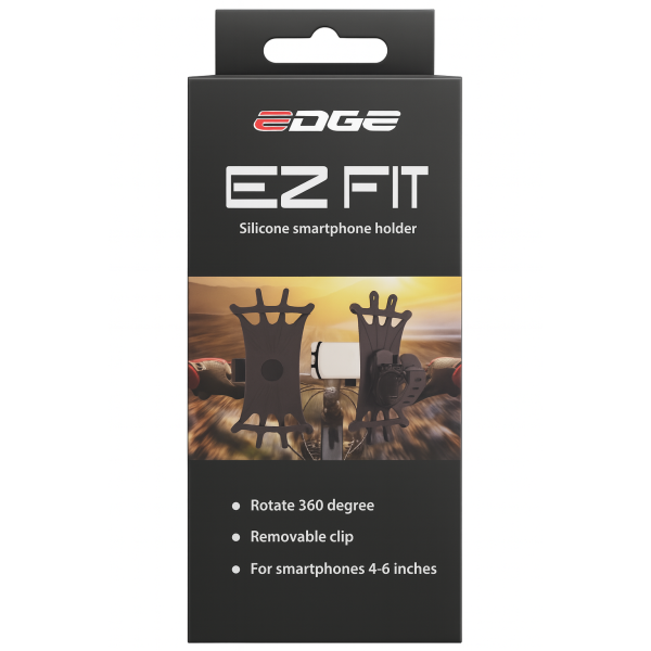 Load image into Gallery viewer, Edge telefoonhouder ez fit - 360° - siliconen - zwart
