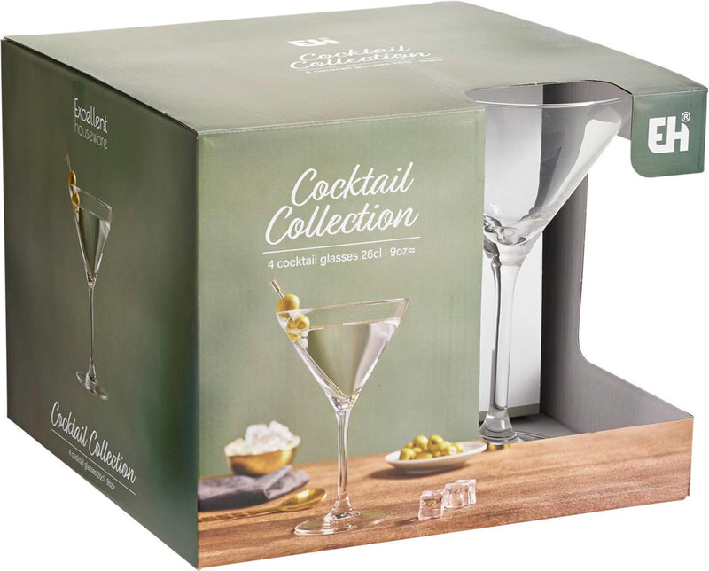 Load image into Gallery viewer, Excellent houseware cocktailglazenset 4-delig 260ml ã˜10,5xh17cm
