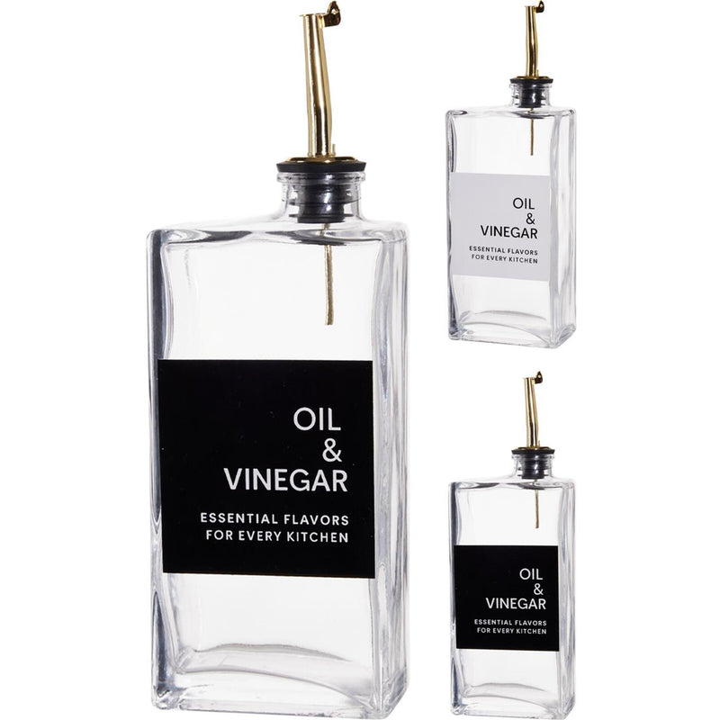 Afbeelding laden in galerijviewer, Excellent houseware olie azijnfles glas 500ml met schenktuit
