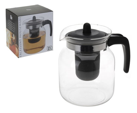 Excellent houseware theepot glas 1,5 liter