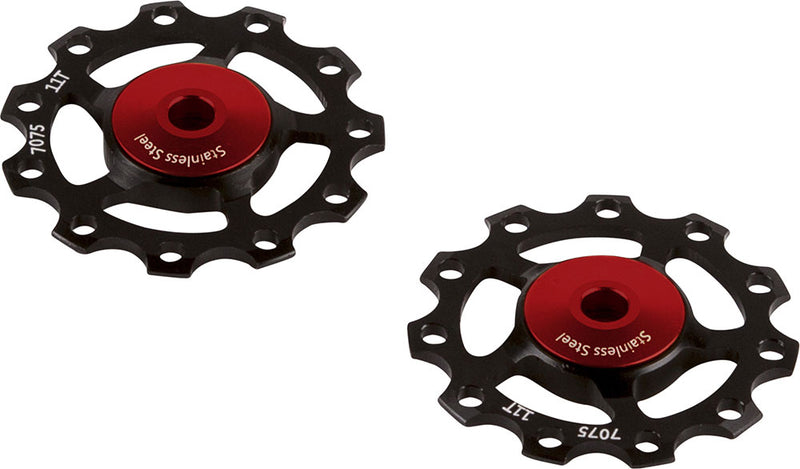 Load image into Gallery viewer, CEMA Derailleurwieltjes PVC 9 10 11V Full Ceramic zwart
