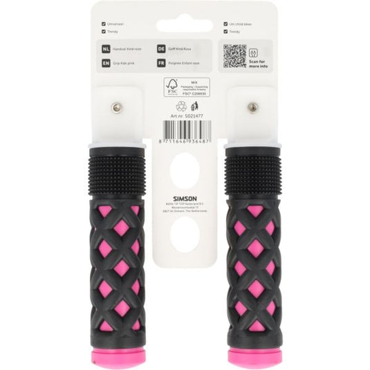 Simson handvatten kinder roze-zwart