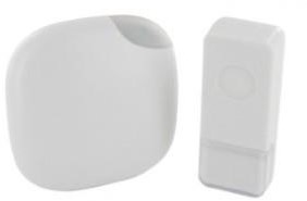 Enzo chacon draadloze deurbel set 300m plug-in design wit + flits - 8415101