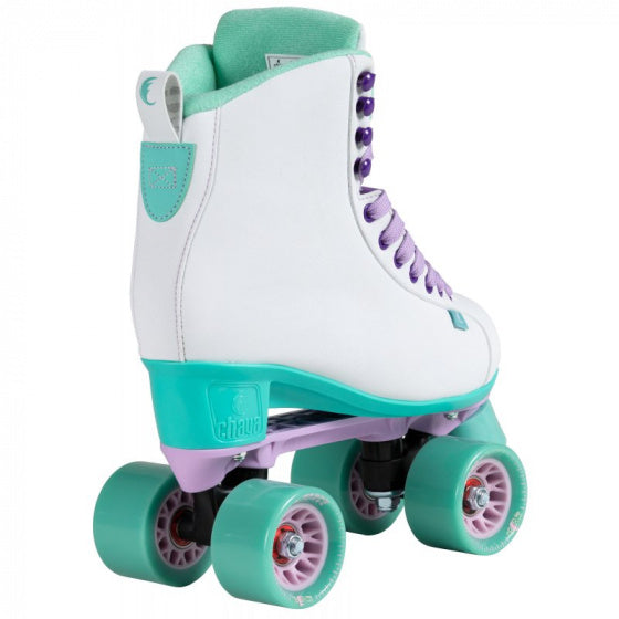 Load image into Gallery viewer, Chaya Rolschaatsen Melrose White Teal polyurethaan wit maat 40
