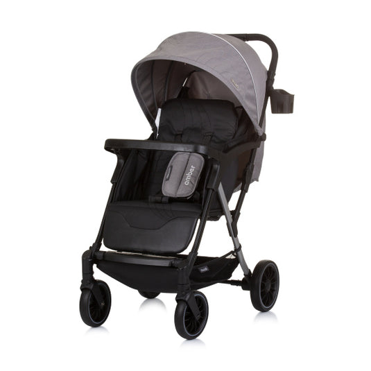 Chipolino amber opvouwbare buggy met voetenhoes granite grijs zwart