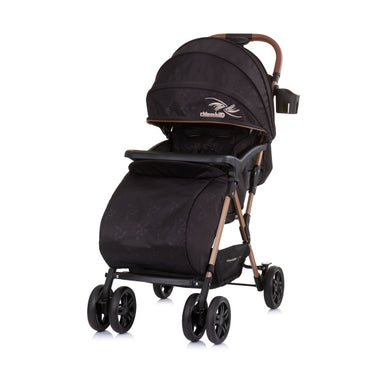 Chipolino april opvouwbare buggy met voetenhoes obsidian zwart