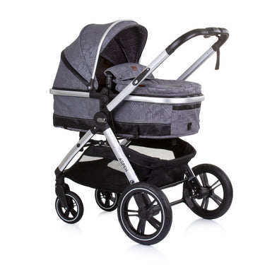 Chipolino Aspen Opvouwbare 3-in-1 Kinderwagen met Luiertas Graphite Grey