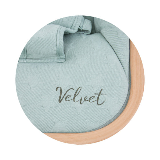 Load image into Gallery viewer, Chipolino velvet opvouwbare wipstoel met mobiel aloe wood mintgroen beige
