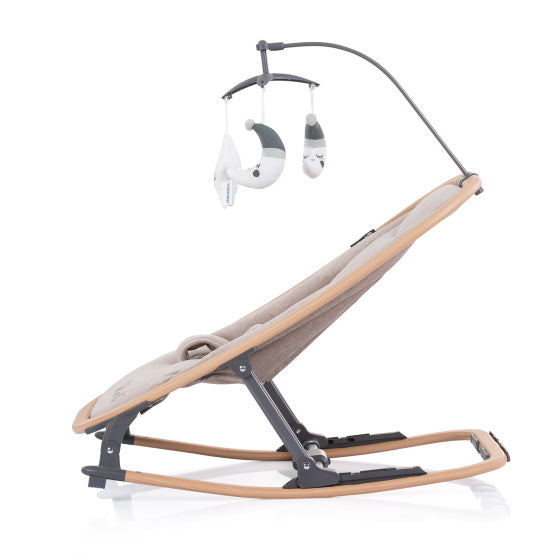 Load image into Gallery viewer, Chipolino Velvet Opvouwbare Wipstoel met Mobiel Sand Wood
