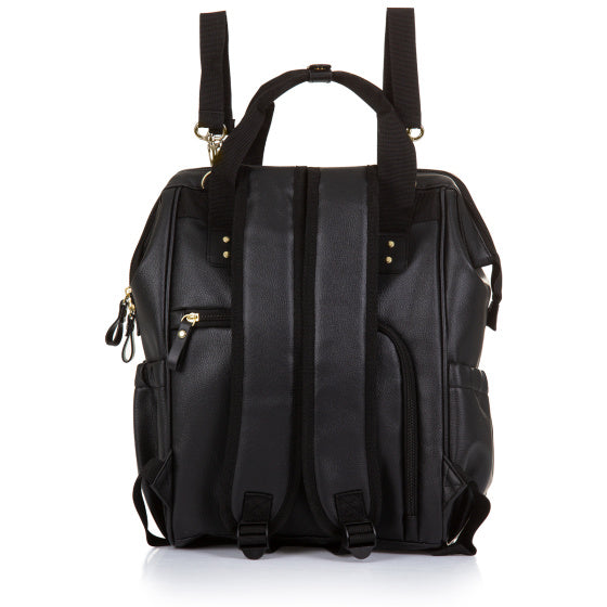 Load image into Gallery viewer, Chipolino Rugzak Luiertas met Verschoningsmatje Leather Zwart
