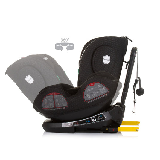 Chipolino peak autostoel i-size 40-150 cm isofix 360° obsidian zwart