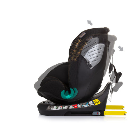 Chipolino autostoel i-size 40-150 cm isofix 360° obsidian zwart