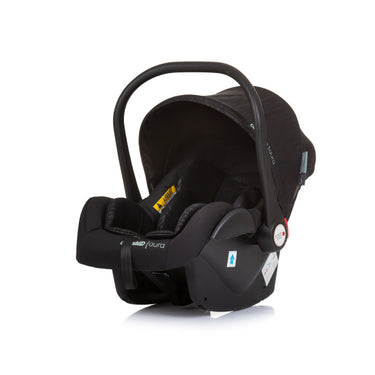 Chipolino aura autostoel met adapters 40-85 cm groep 0+ obsidian zwart