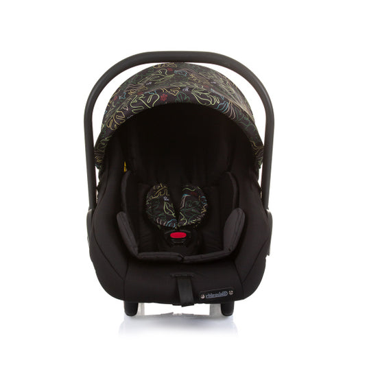 Chipolino havana autostoel met adapters 40-85 cm groep 0+ obsidian leaves zwart