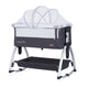 Chipolino baby boss co-sleeper met schommelfunctie klamboe anthracite grijs zilver