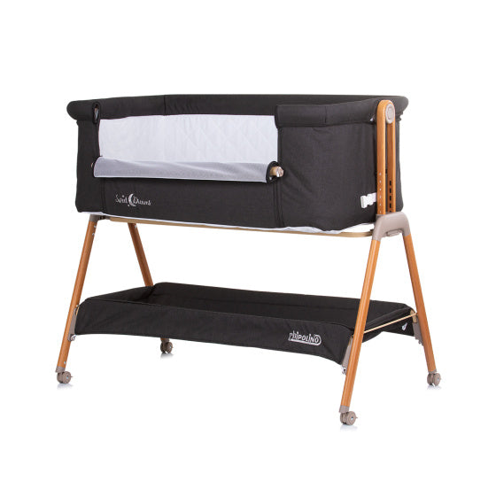 Load image into Gallery viewer, Chipolino sweet dreams co-sleeper met opklapbare zijkant graphite wood antraciet
