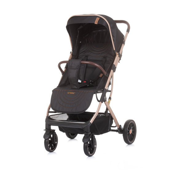 Load image into Gallery viewer, Chipolino combo opvouwbare buggy met voetenhoes ebony zwart beige

