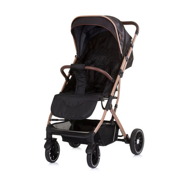 Chipolino combo opvouwbare buggy met voetenhoes obsidian gold zwart