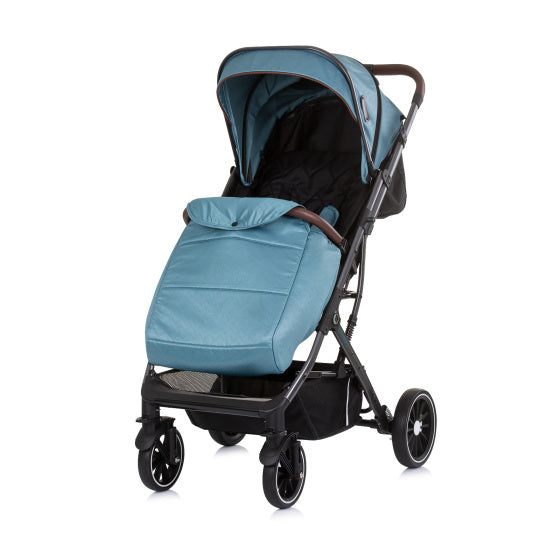 Load image into Gallery viewer, Chipolino combo opvouwbare buggy met voetenhoes teal turquoise zwart
