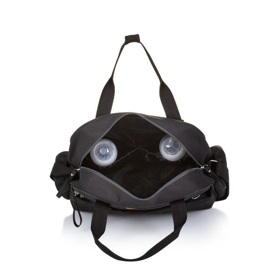 Load image into Gallery viewer, Chipolino schouder luiertas met verschoningsmatje obsidian zwart
