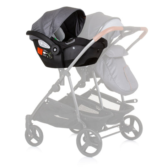Chipolino duo autostoel 40-87 cm groep 0+ silver grijs zwart