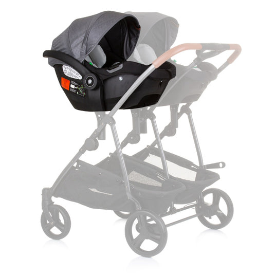 Chipolino duo autostoel 40-87 cm groep 0+ silver grijs zwart