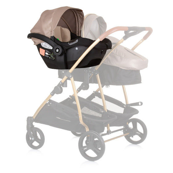 Load image into Gallery viewer, Chipolino duo autostoel 40-87 cm groep 0+ golden zwart beige
